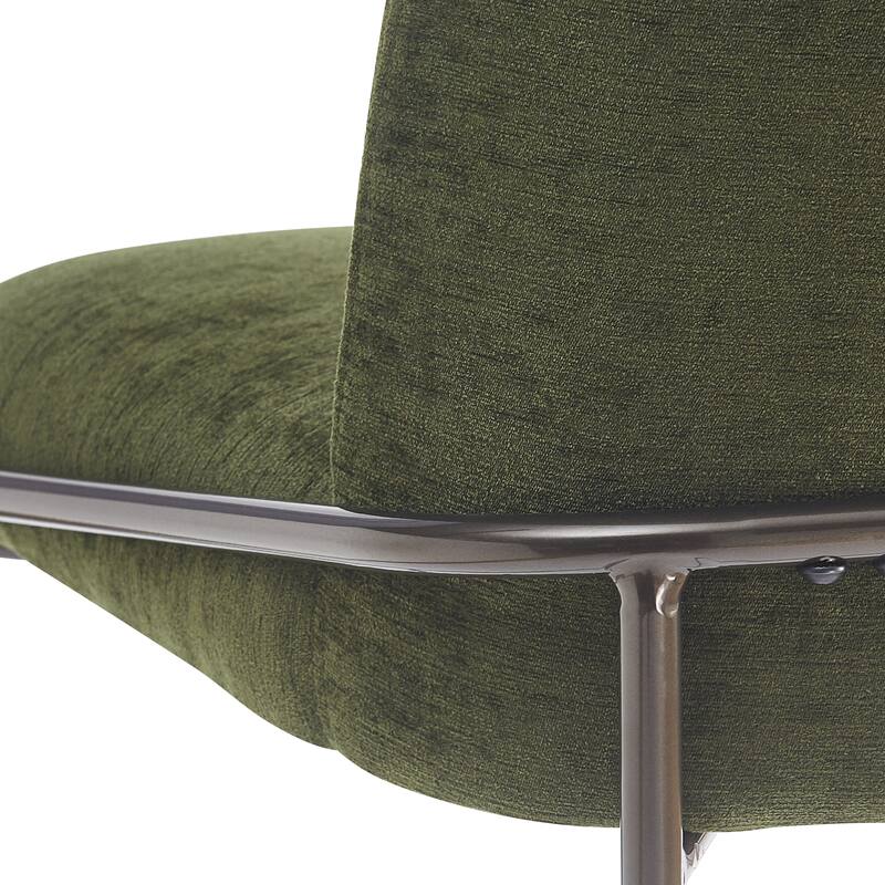 Fabric Upholstered Bar Stools Set of 2, Kitchen Island Chairs with Curved Backrest, Breakfast Bar Chairs with Metal Footrest