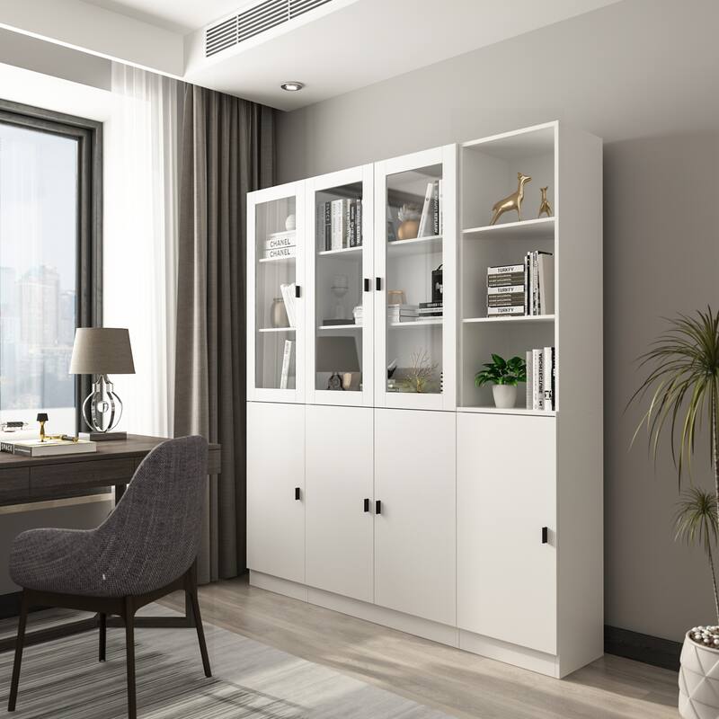 Timechee Combined Bookcase Kitchen Cabinet Display Cabinet Pantry