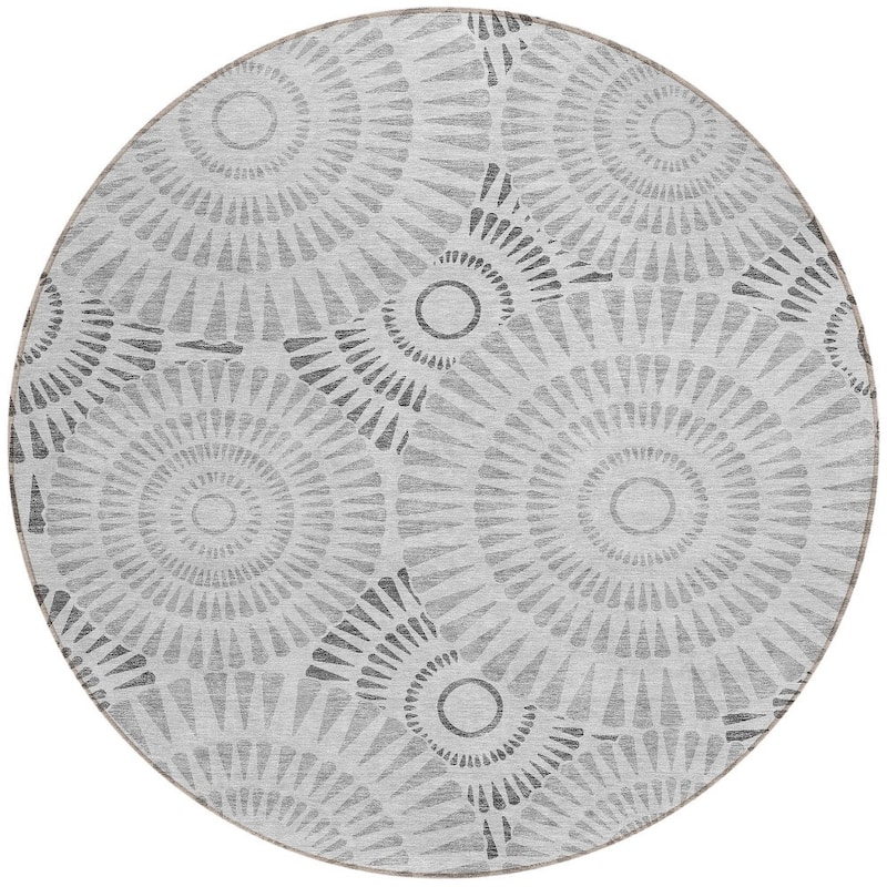 HomeRoots Geometric Transitional Rectangle Outdoor Rug