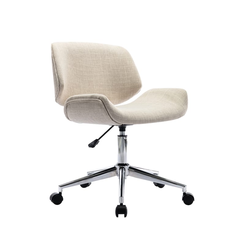 Porthos Home Orli Faux Leather or Fabric Mid-Century Office Chair