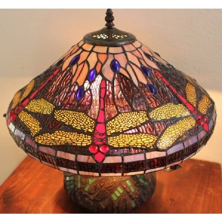 The Curated Nomad Pablo Tiffany-style Dragonfly Table Lamp