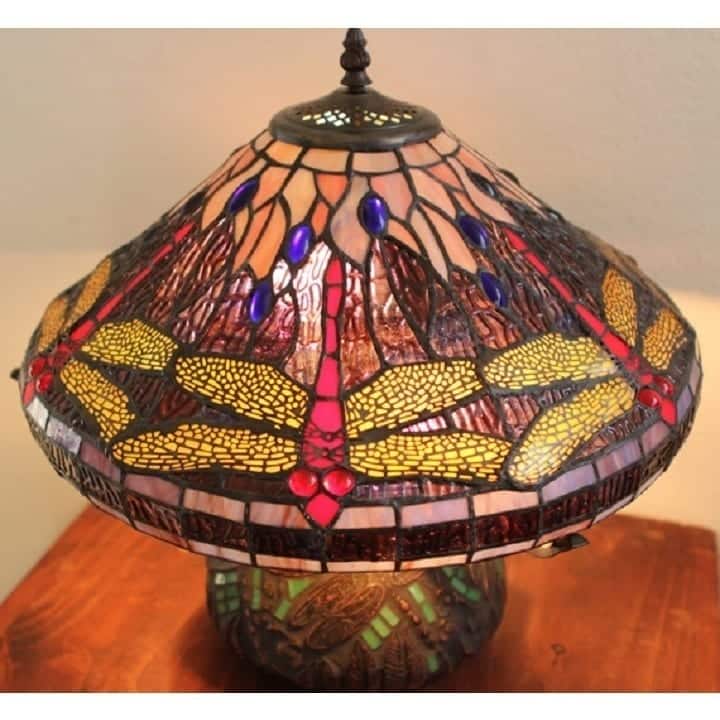 The Curated Nomad Pablo Tiffany-style Dragonfly Table Lamp