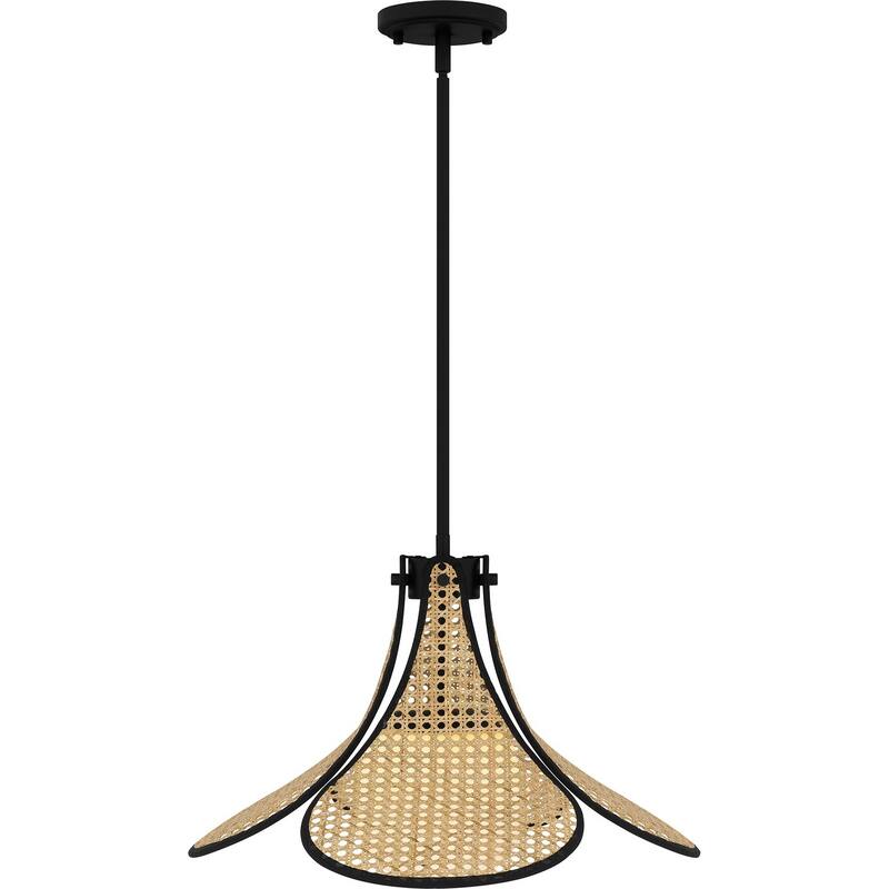 Matte Black One Light Pendant from the Quoizel Pendant Collection