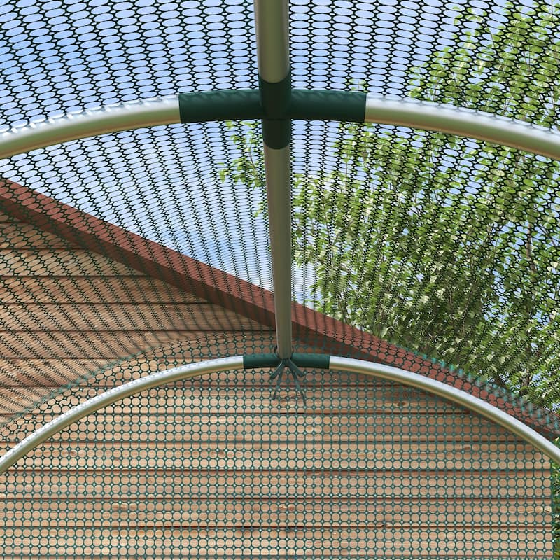 Outsunny 4' x 8' Crop Cage, Plant Protection Tent with Zippered Door and Galvanized Steel Frame, Fruit Cage Netting Cover