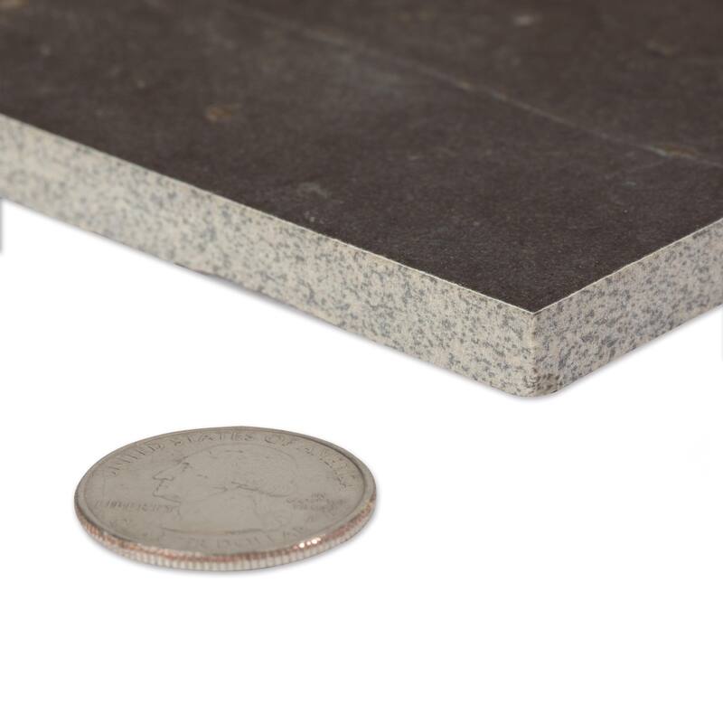 Merola Tile Reve Checker Noir with Rose 23-1/2" x 23-1/2" Porcelain Floor and Wall Tile