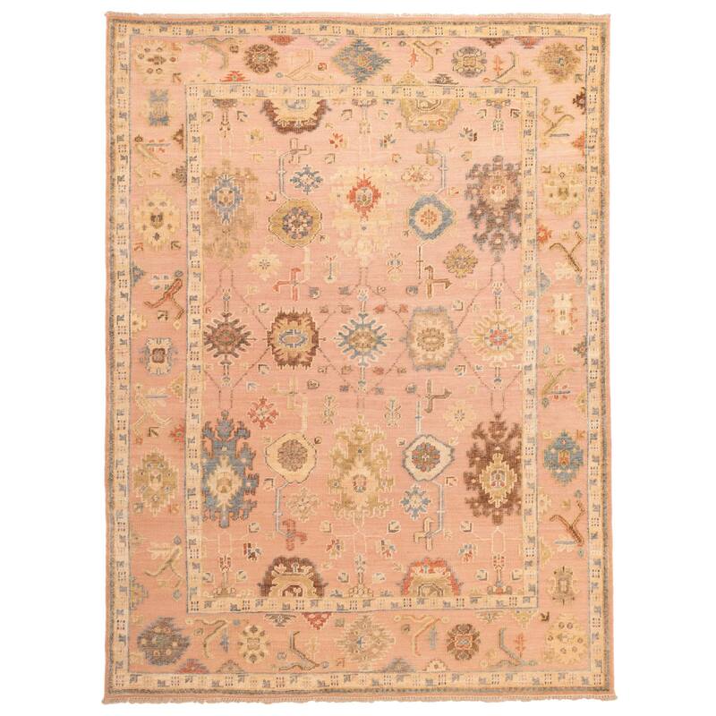 ECARPETGALLERY Hand-knotted Jules Serapi Salmon Wool Rug - 9'5 x 12'5