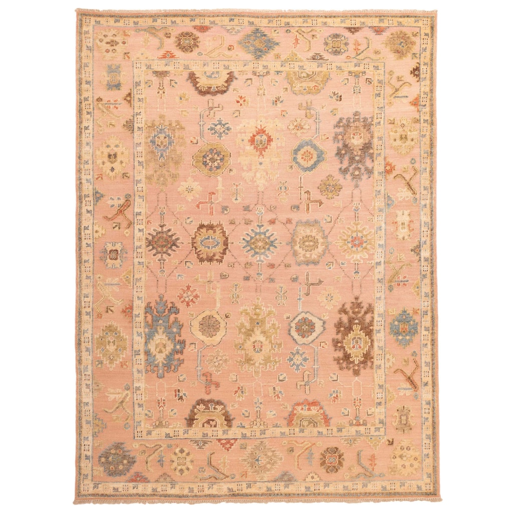 ECARPETGALLERY Hand-knotted Jules Serapi Salmon Wool Rug - 9'5 x 12'5