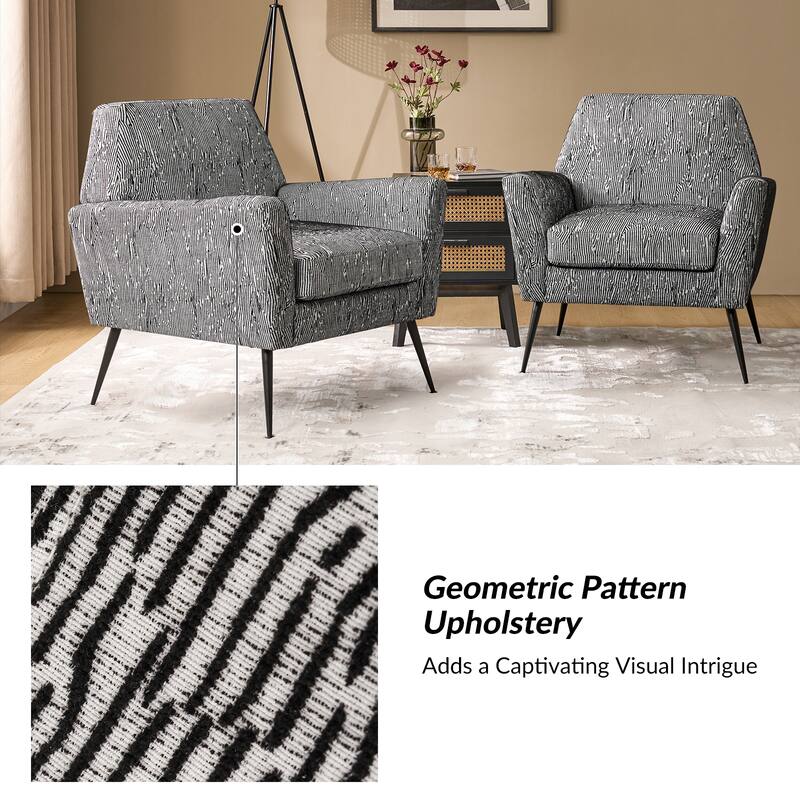 Silas Modern Armchair with Metal Legs by HULALA HOME