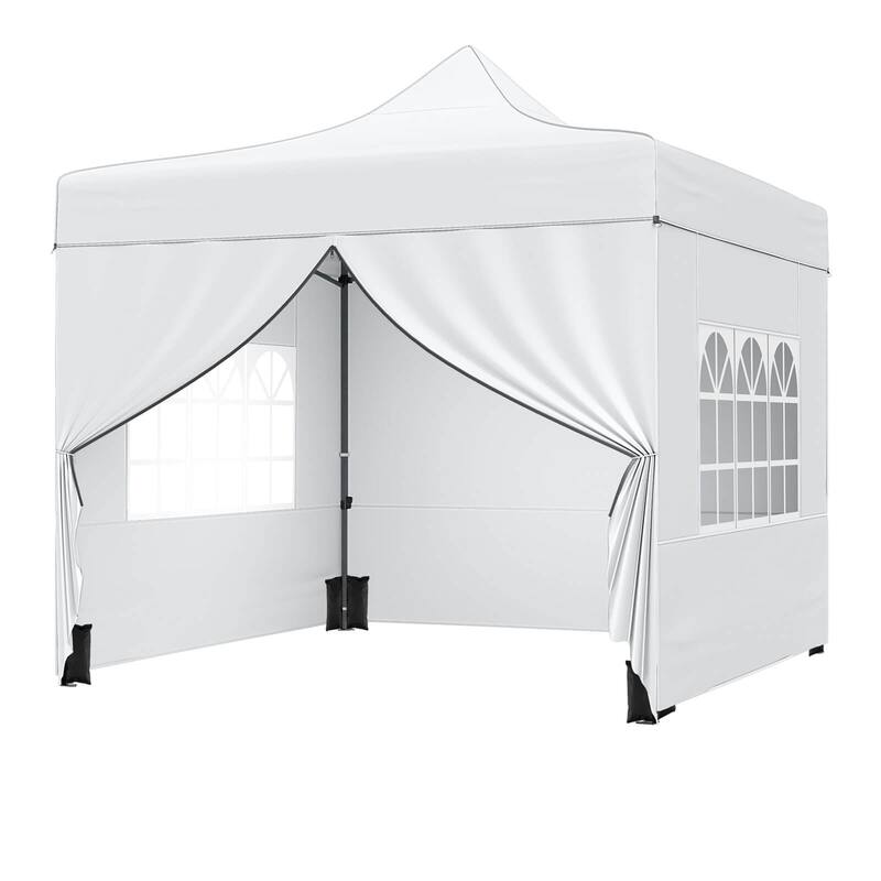 Costway 10 x 10 FT Pop up Canopy Tent with 4 Removable Sidewalls,