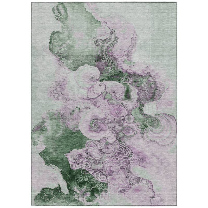 HomeRoots Abstract Transitional Rectangle Outdoor Rug
