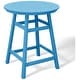 preview thumbnail 42 of 111, Laguna Hdpe All Weather Outdoor Patio 35" Round Counter Table Pacific Blue