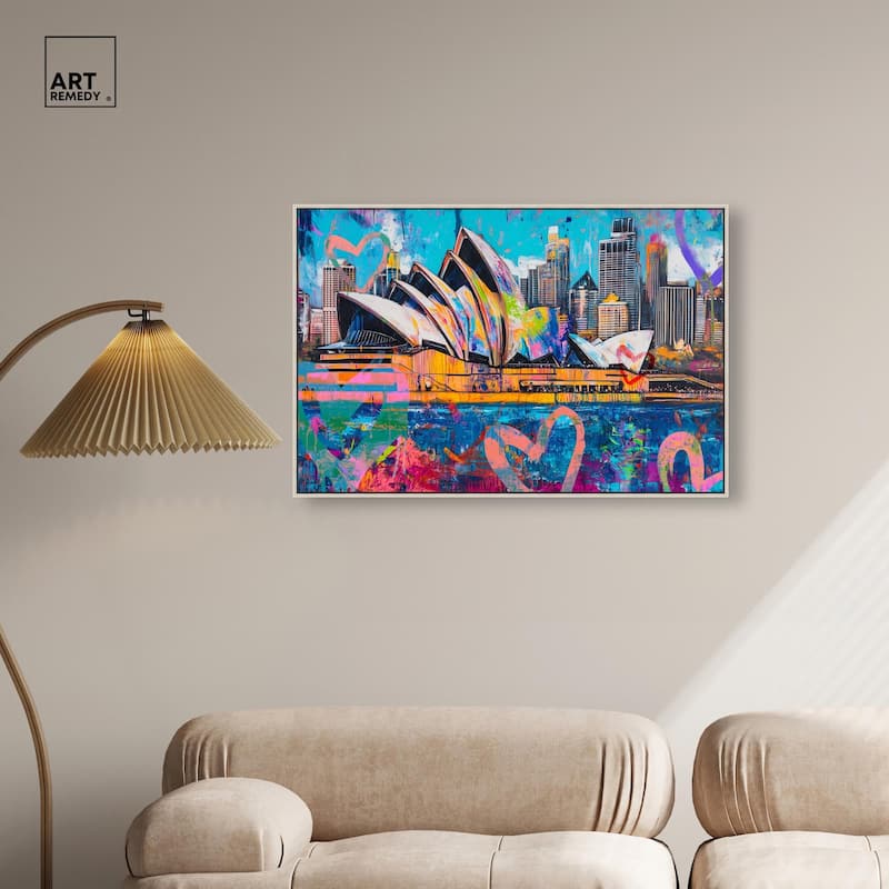Sydney Opera Graffiti Canvas by Art Remedy