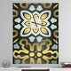 preview thumbnail 1 of 9, Designart 'Ethnic Floral Geometric Ornament' Oversized Contemporary Wall CLock