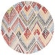 preview thumbnail 56 of 70, SAFAVIEH Amsterdam Malinda Modern Rug 6'7" Round - Ivory/Red - Round