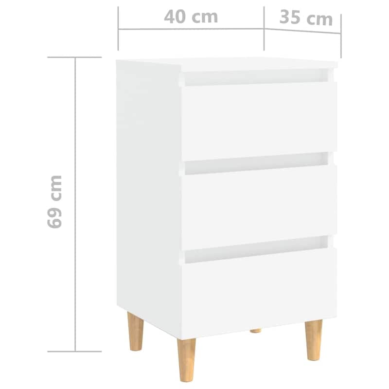 vidaXL Bed Cabinet Engineered wood, Solid eucalyptus wood