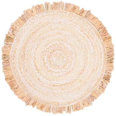 SAFAVIEH Handmade Braided Samya Country Cotton Rug with Fringe
