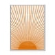 preview thumbnail 3 of 10, Designart "Orange Sun Print III" Modern Framed Canvas Wall Art Print