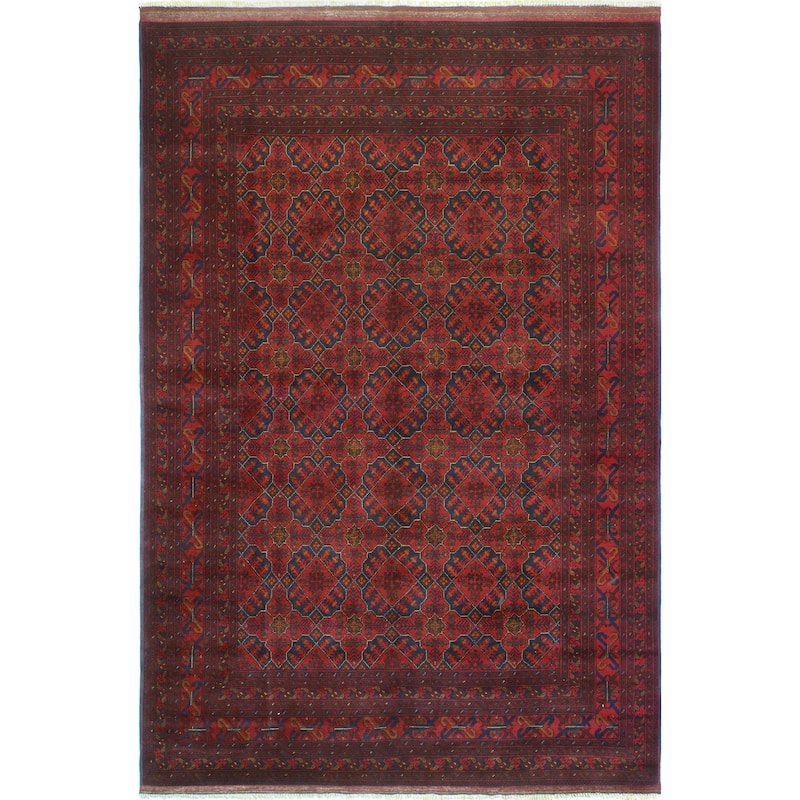 Khal Mohammadi Tayte Red/Navy Rug - 6'7" x 9'7"