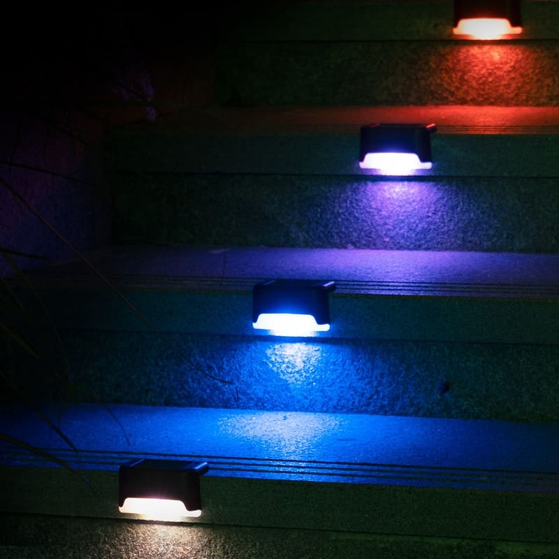 Solar Powered Deck Bronze Finished LED Outdoor 16 Pack Light