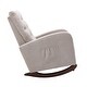 preview thumbnail 34 of 42, Roomfitters High Back Rocking Chair Nursery Chair, Comfortable Rocker Fabric Padded Seat, Modern High Back Armchair, Beige