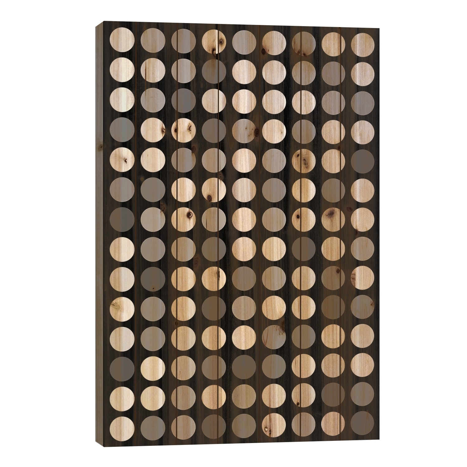 Grey's Black Print On Wood by The Usual Designers - Multi-Color