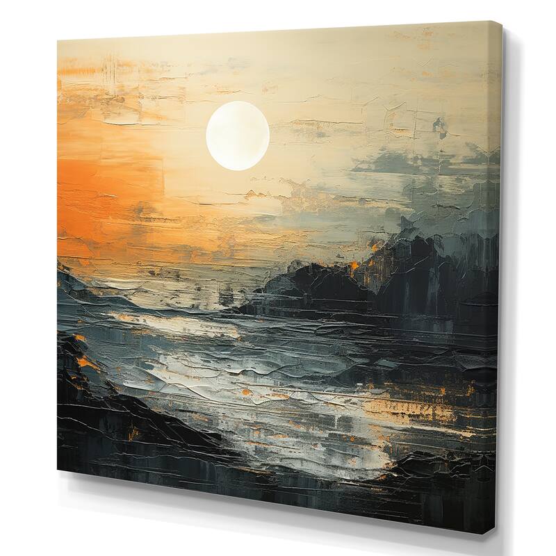 Designart "Modern Coastal Mystic Sunrise" Coastal Wall Art