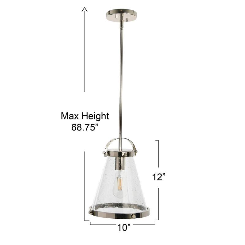 Robert Stevenson Lighting Wesley - Metal and Seedy Glass Ceiling Light