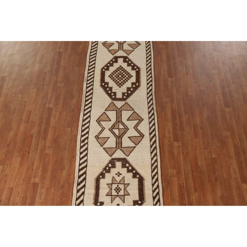 Anatolian Turkish Runner Rug Handmade Hallway Wool Carpet - 3'1"x 11'2"