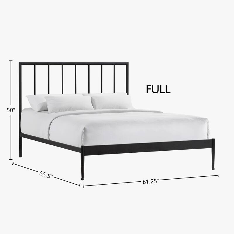 Intercon Modern Metal Panel Bed, Black
