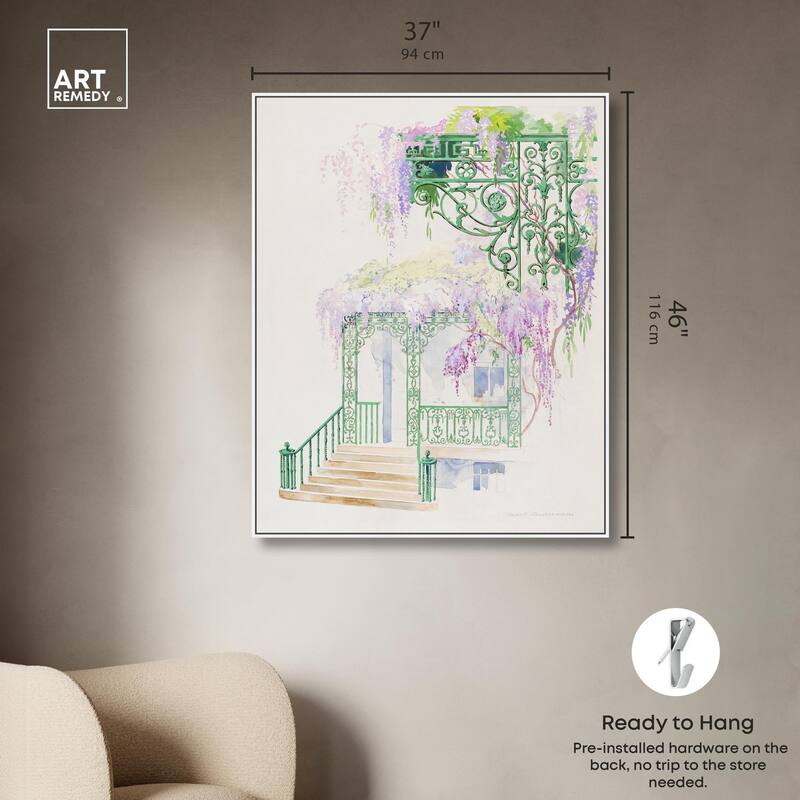 Cast Iron Porch Railing Canvas by Art Remedy