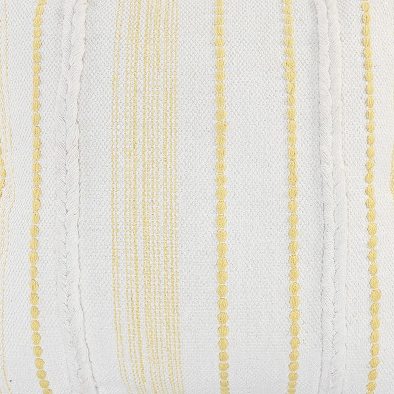 Drow Farmhouse Striped Cotton Throw Pillow by Sevita