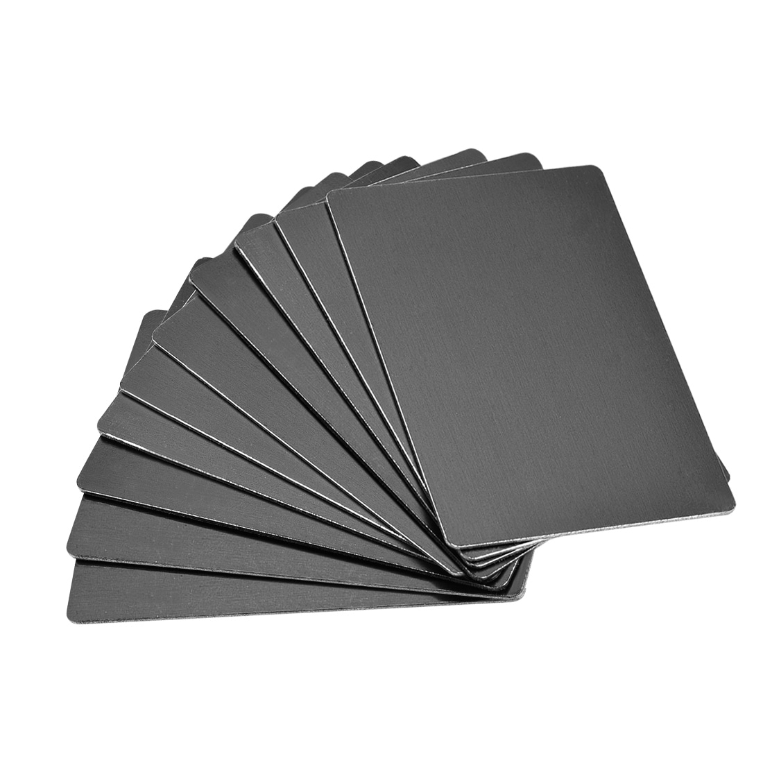 Uxcell 100x60x0.8mm Aluminum Blank Metal Card Anodized Black 10 Pack