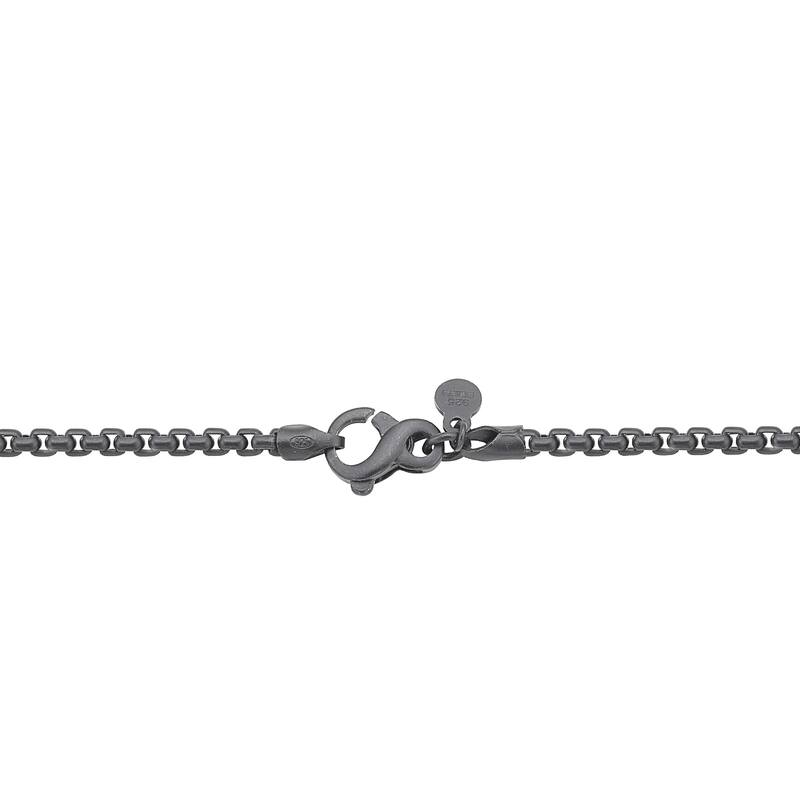 EFFY Men's 925 Sterling Silver Black Spinel Pendant Necklace