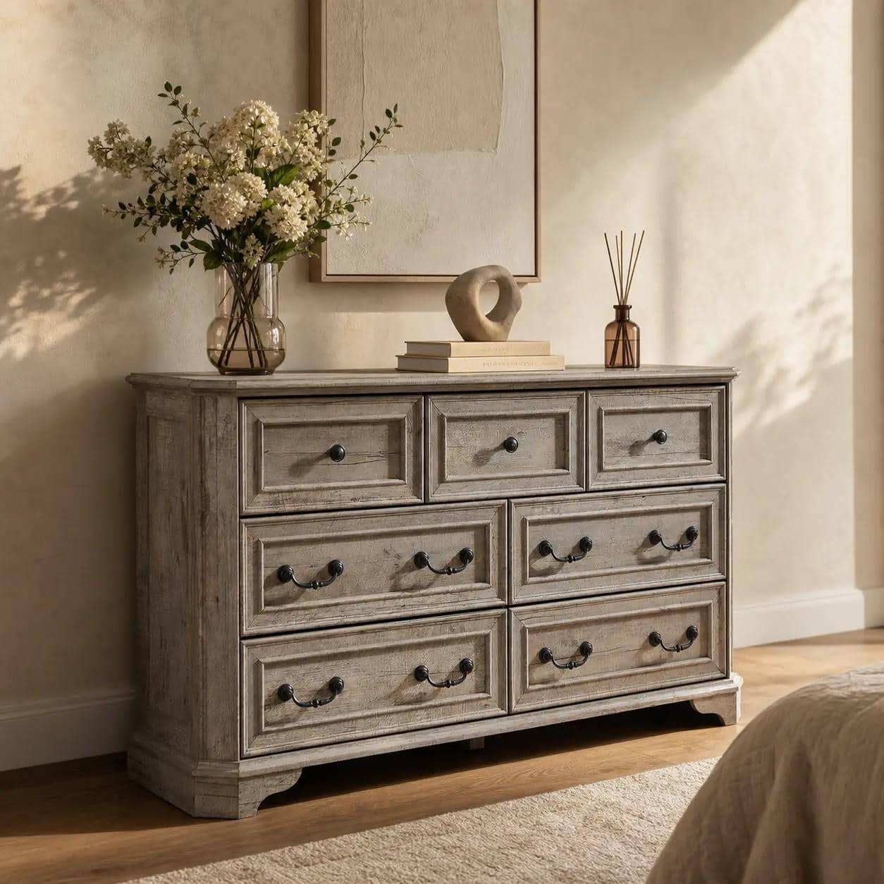 7 drawer dresser Cherry Moon 7-Drawer KEY DETAILS Kiln Laredo Solid Wood 7 Drawer