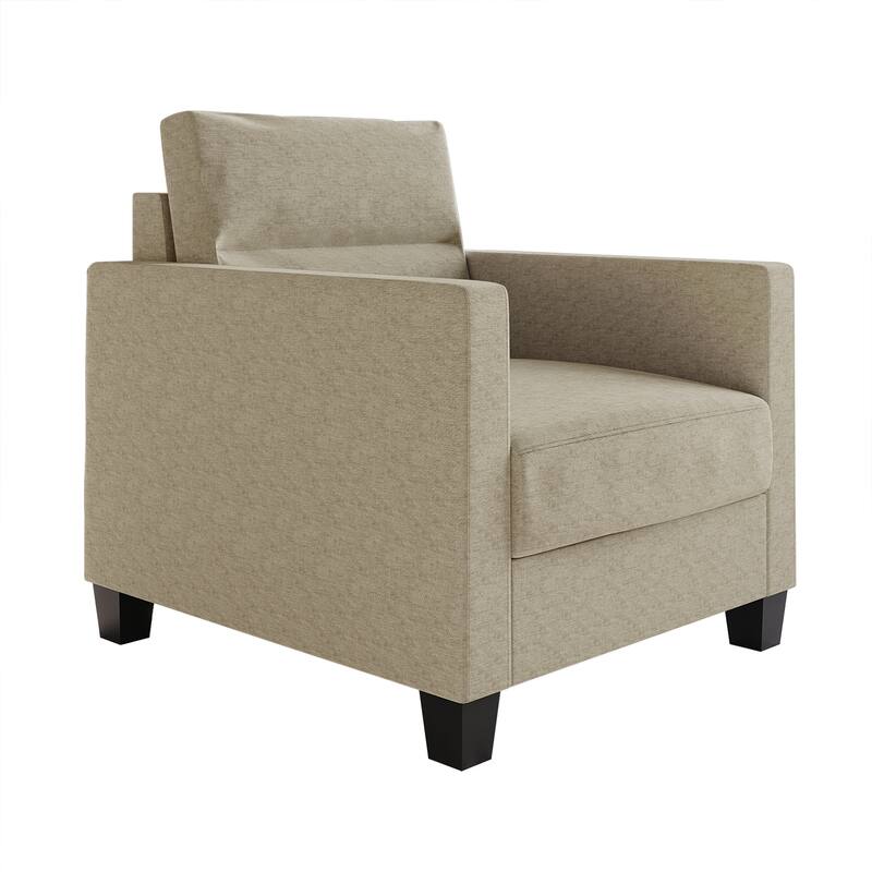 CraftPorch Clean and Minimalist Linen Upholstered Arm Chair