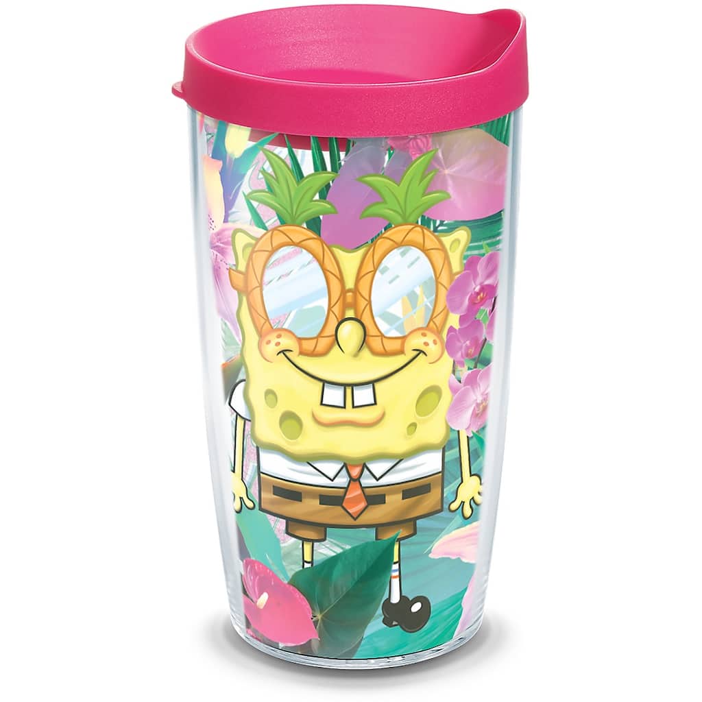Tervis Nickelodeon SpongeBob SquarePants Tropical Made in USA Double Walled Insulated Travel Tumbler, Classic