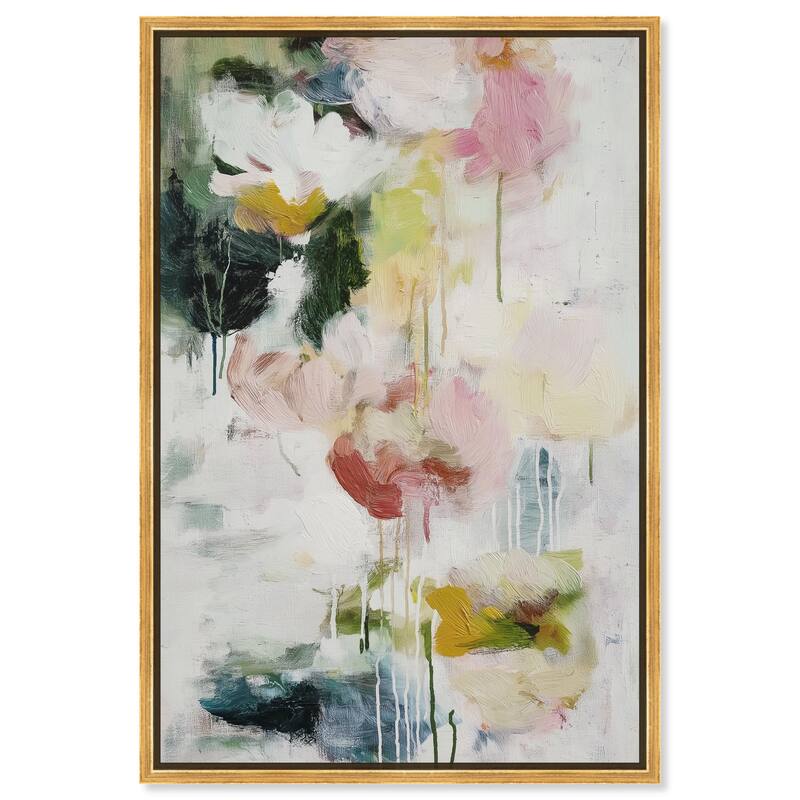 Dripping Colors III Canvas by Art Remedy - Gold - 16" x 24"