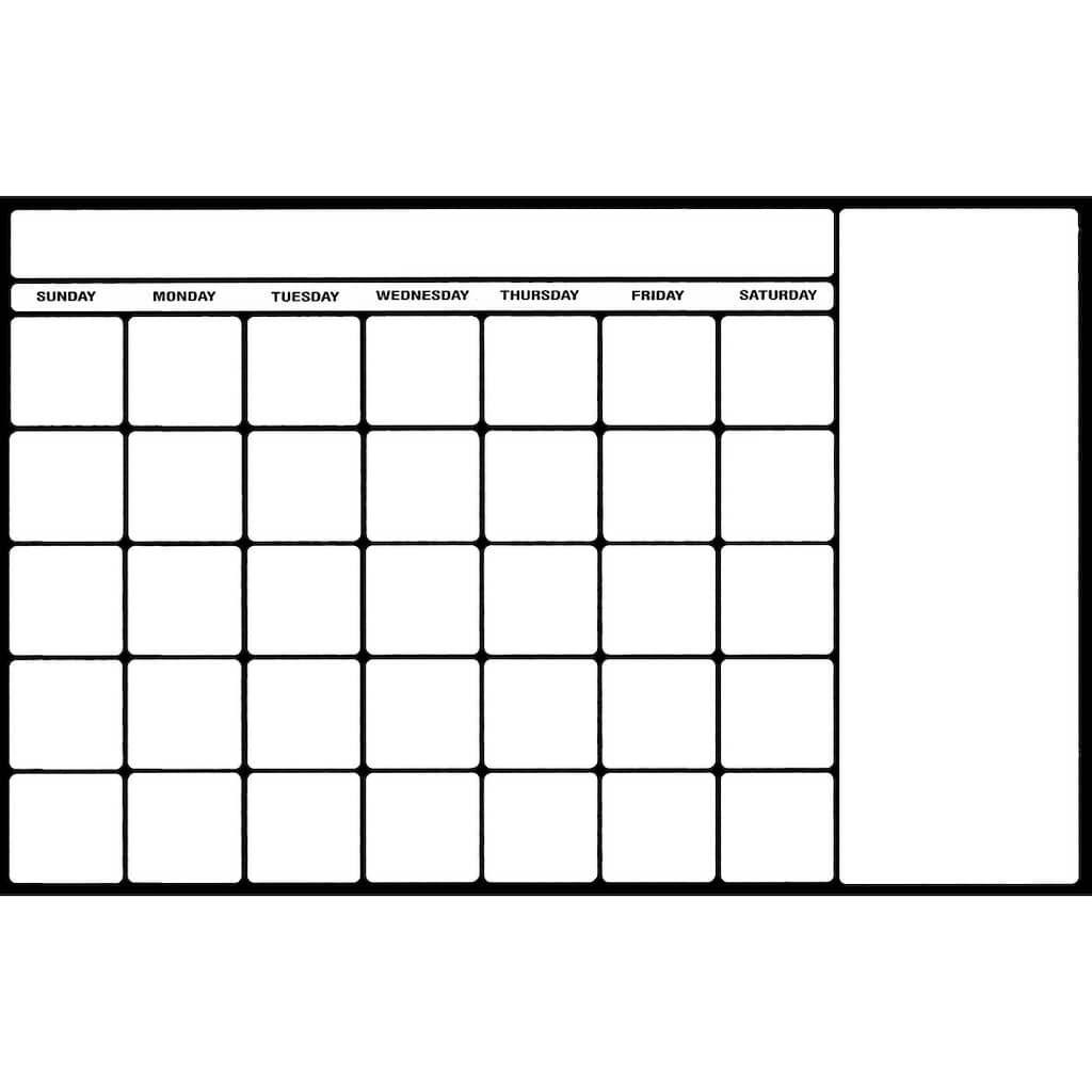 WallPops Black & White Dry Erase Calendar