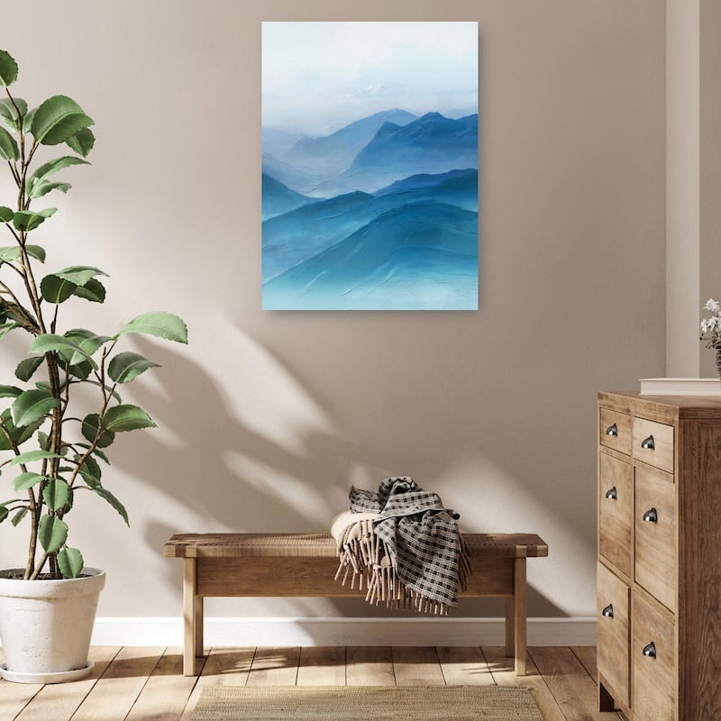 Misty Blues By Studio Arts Canvas Art Print
