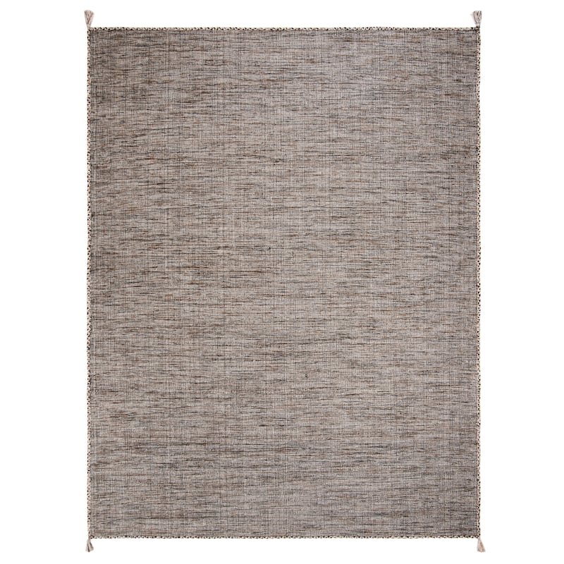 SAFAVIEH Handmade Flatweave Montauk Jahi Plaid Casual Cotton Rug - 9' x 12' - Beige/Black