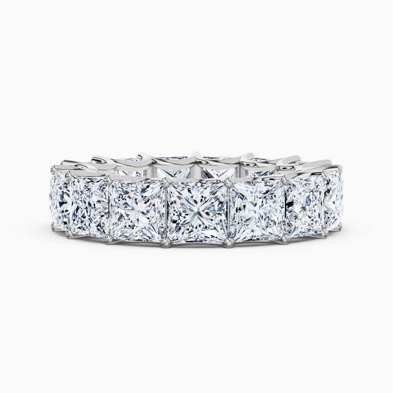 Auriya 14k Gold Princess Lab Grown Diamond Eternity Band 2.60 - 11.25 ct. tw. (F-G, VS) - 11.25 ct. wt. - 9 - White