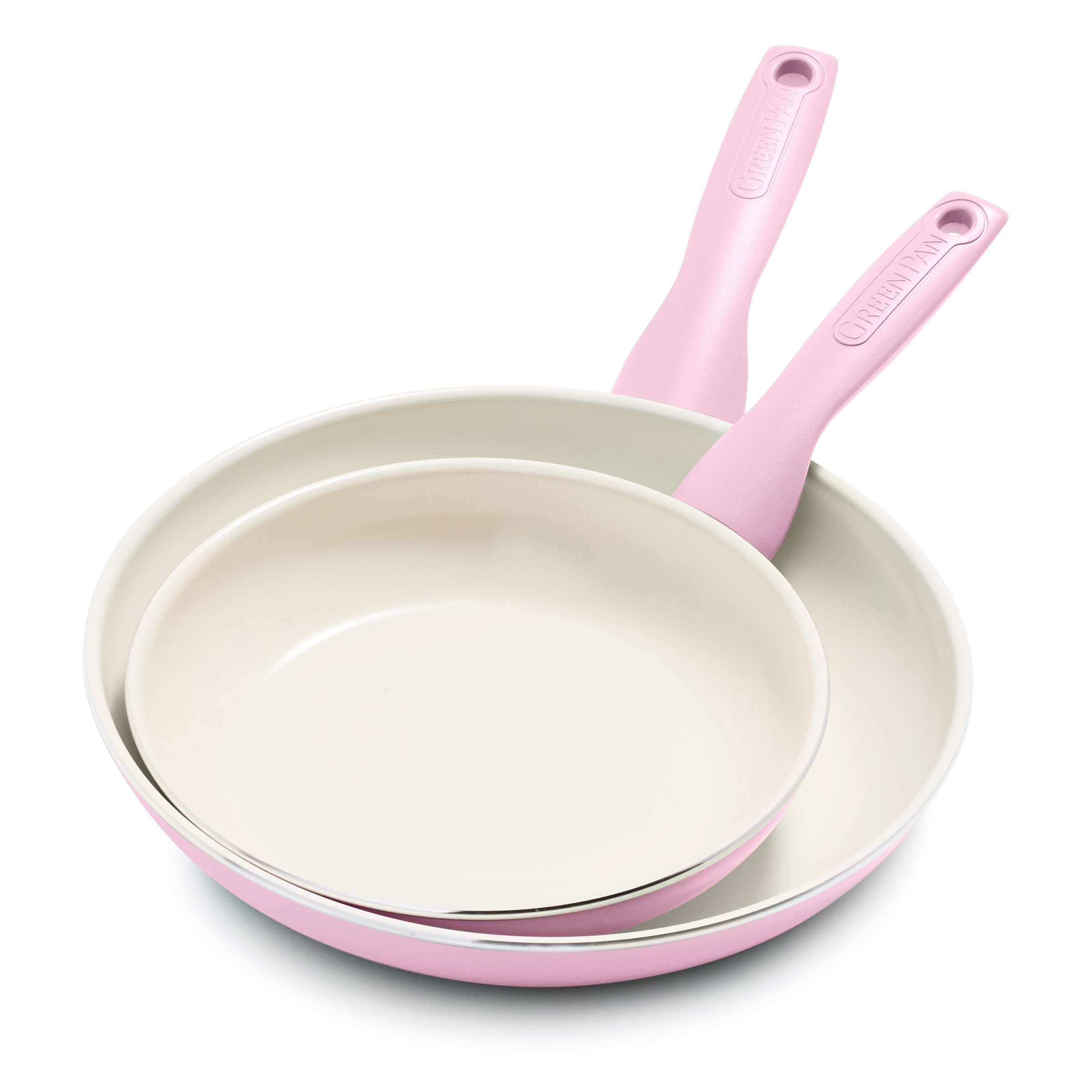 Diamond Healthy Ceramic Nonstick, Cookware Pots and Pans Set, 14 piece, Pink