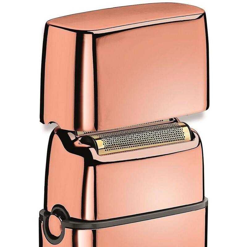 BaByliss Pro FOILFX02 Cordless Rose Gold Double Foil Shaver FXFS2RG + RoseFX Metal Comb Set 9" Clipper Comb & 7.5" Cutting Comb