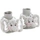 preview thumbnail 1 of 4, Bearington Baby Lil' Spout Plush Stuffed Animal Gray Elephant Sock Top Slipper Booties