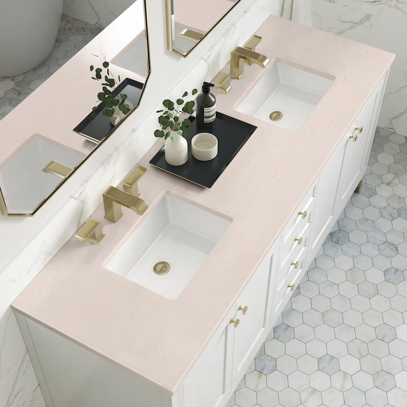 James Martin Vanities Chicago 72" Double Vanity, Glossy White