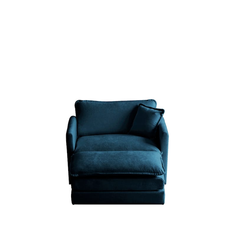Modern Accent Chair with Ottoman for Living Room