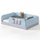 preview thumbnail 63 of 124, Twin/Full/Queen Teddy Fleece Floor Bed with Upholstered Safety Rails and Pocket