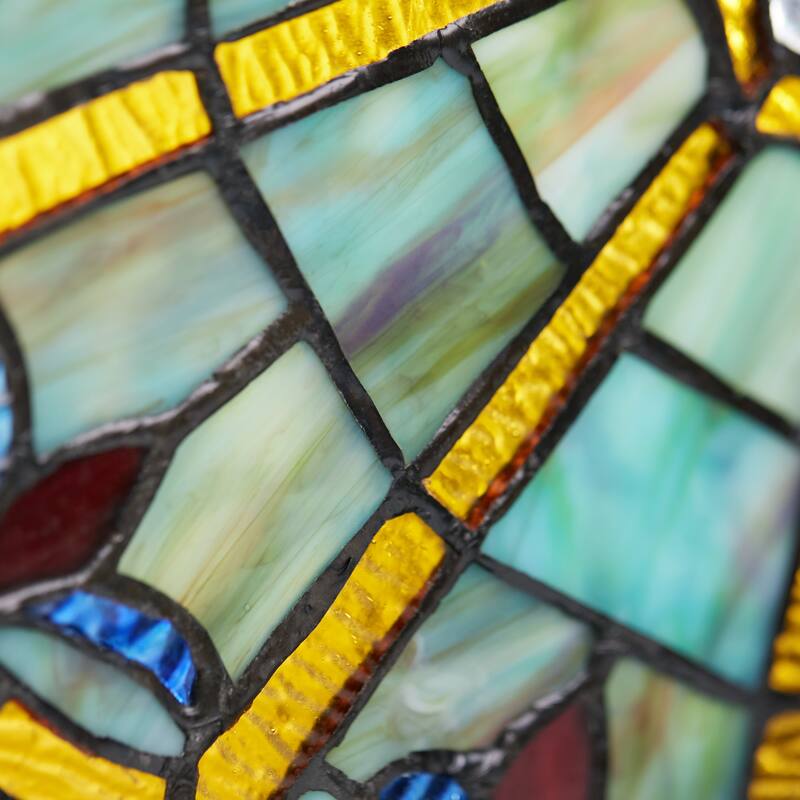 22" H Victorian Stained Glass Window Panel by River of Goods