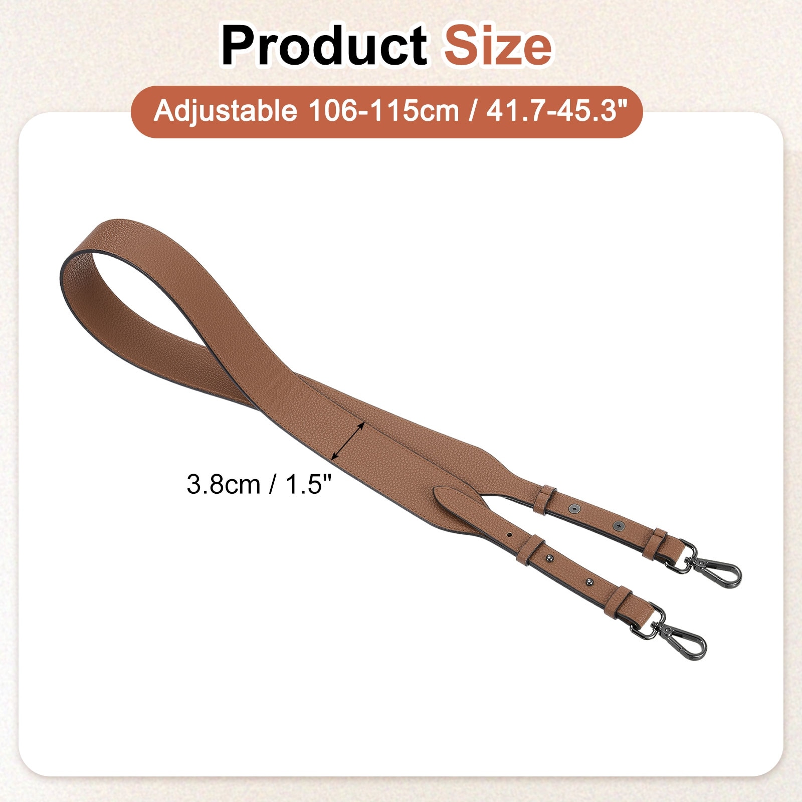 PU Leather Purse Strap, Adjustable Crossbody Replacement Straps for Handbags, Shoulder Bag