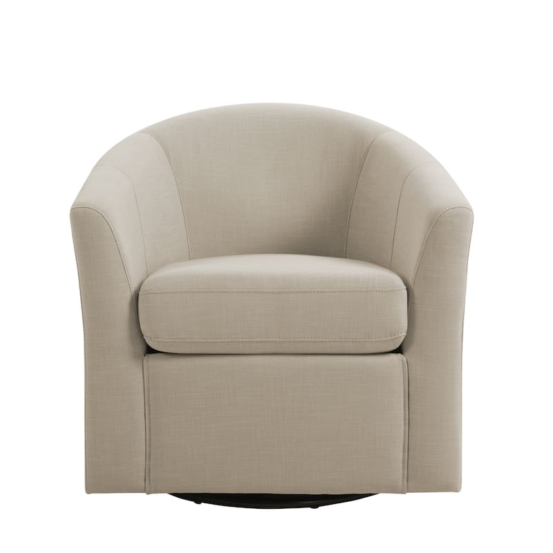 Modern Upholstered Swivel Barrel Chair Living Room Accent Chair